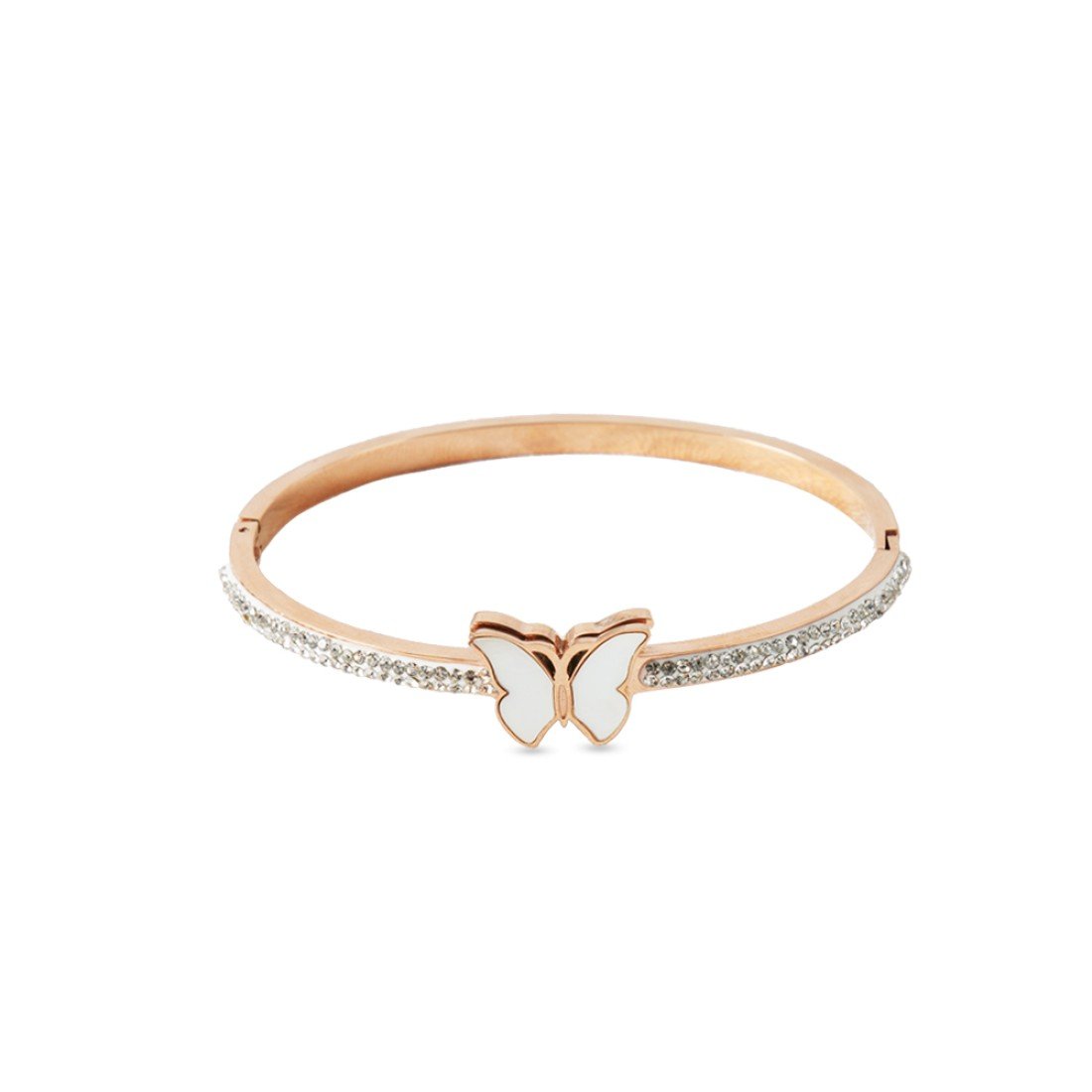 AFRA JEW Wings Bracelet | Rose Gold Stainless Steel | Angel Wing Design | Stylish Symbolic Jewelry | AFJ17002B
