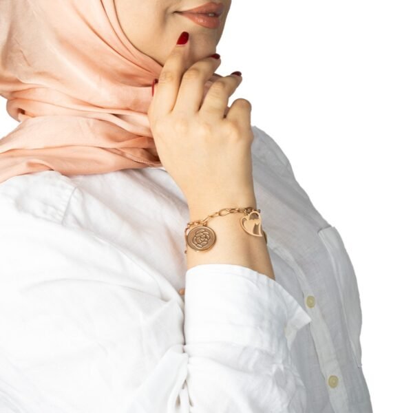 AFRA JEW ROSETTE ROSEGOLD STAINLESS STEEL BRACELET - Image 2