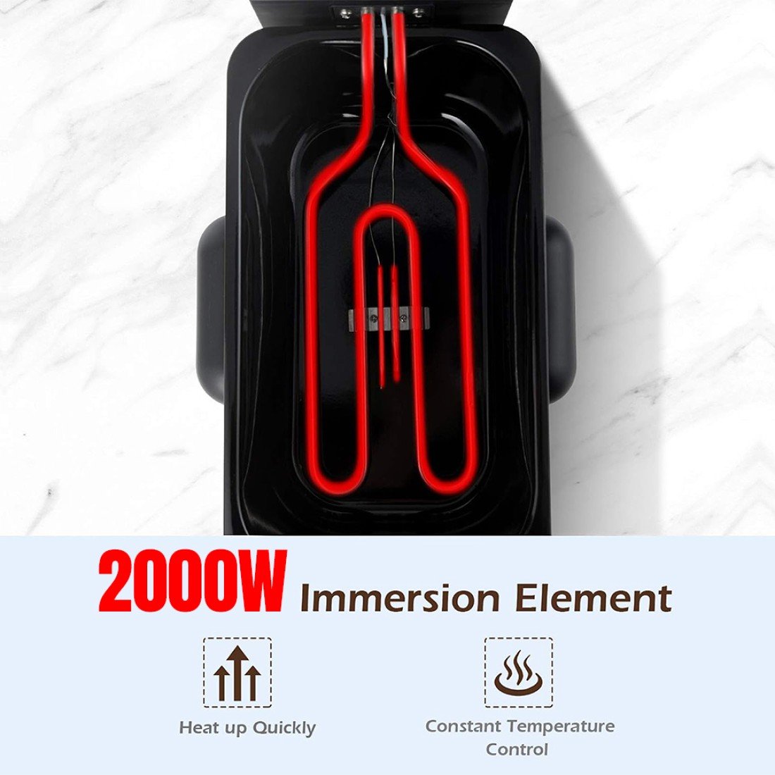 AFRA Deep Fryer, 3L Capacity, 2000W, Stainless Steel, Auto Shut-Off – AF-2000DFSS - Image 5