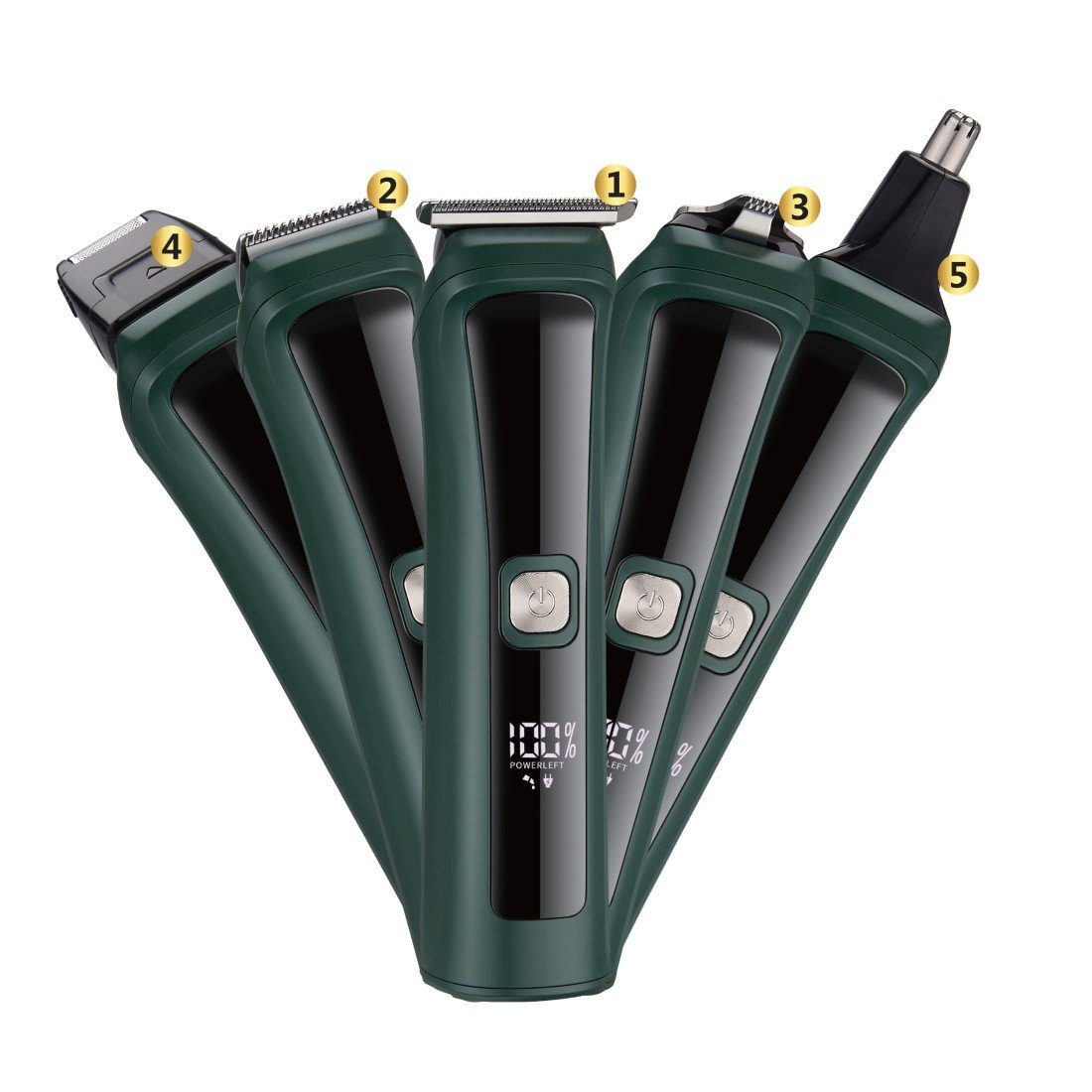 AFRA Rechargeable Hair Trimmer Grooming Kit AF-0005HTGR – Waterproof with Stainless Steel Blade