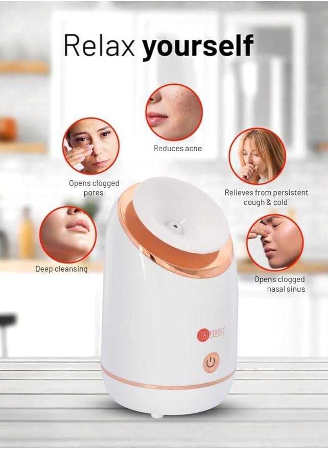 AFRA Face Steamer AF-0150FSWT – 235W Power, 50ml Tank & Measuring Cup Included - Image 5