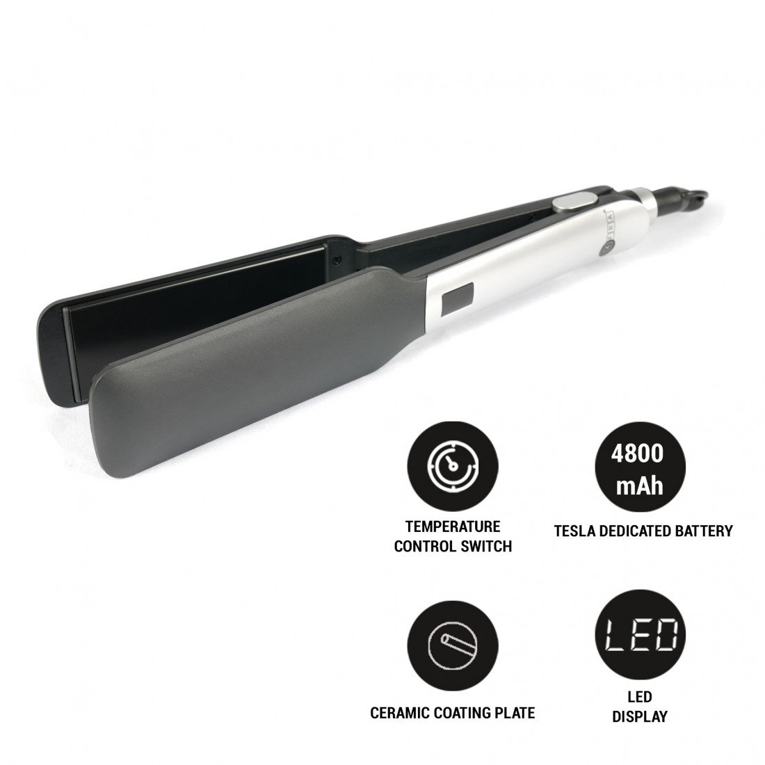 AFRA Hair Straightener – Ceramic Plates, LCD Display, Fast Heating – AF-0055HSSB - Image 5