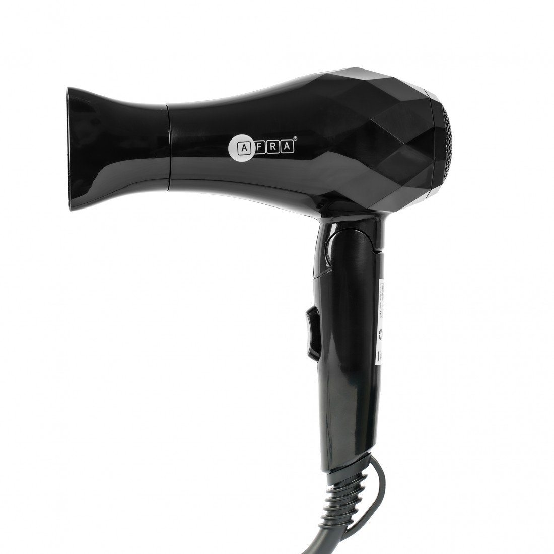 AFRA Hair Dryer 1000W – 2 Speeds, Heat Settings, Stylish Black, Concentrator – AF-1000HDBK