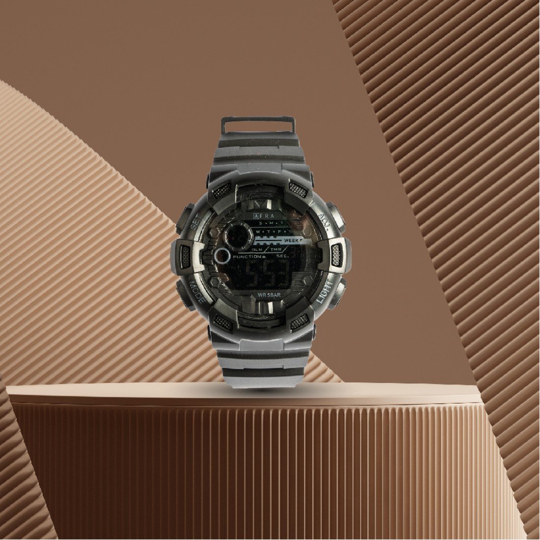 AFRA Highlander Gents Watch | Black Case & Dial | Black PU Strap | Model AF12003 - Image 4