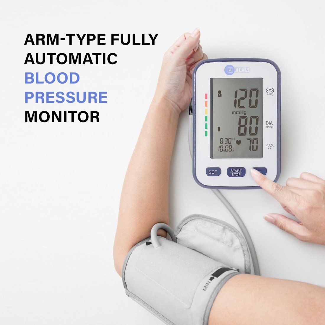 AFRA Digital Blood Pressure Monitor | Arm Type | Large Size | White | AF-201BPMA - Image 4