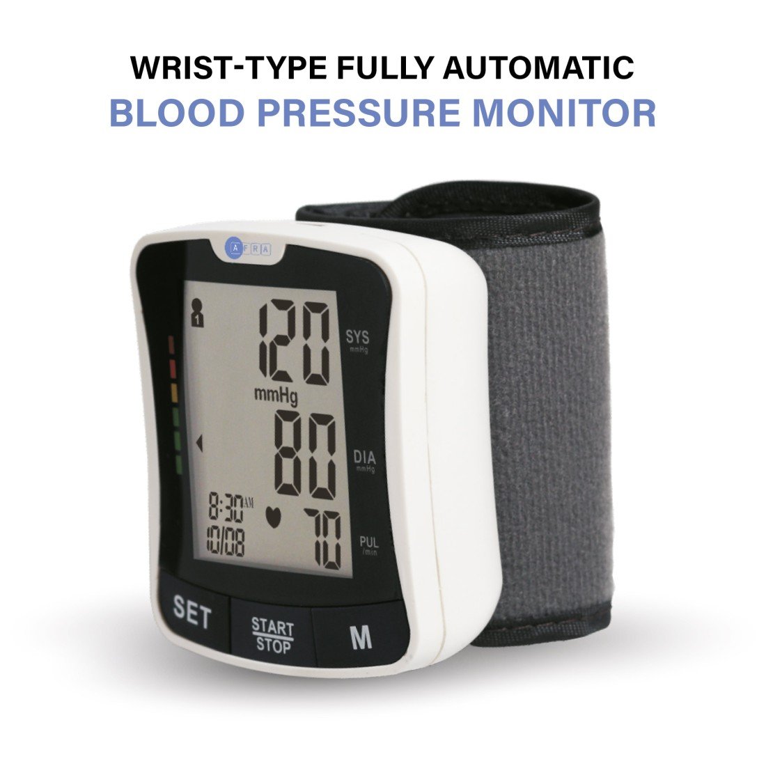 AFRA Digital Blood Pressure Monitor | Wrist Type | Large Size | White | AF-202BPMW - Image 3