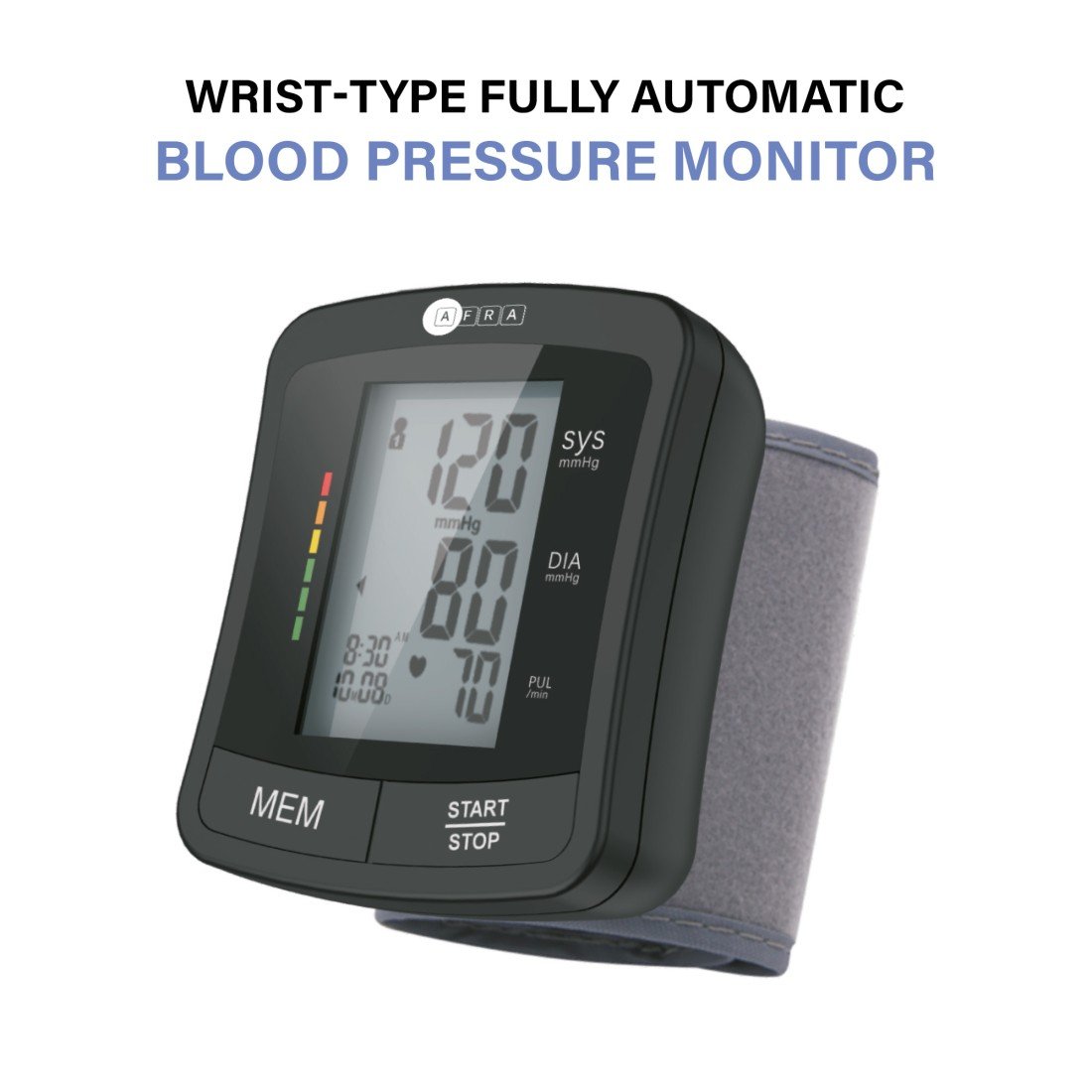 AFRA Digital Blood Pressure Monitor | Wrist Type | Small Size | Black | AF-203BPMW - Image 5