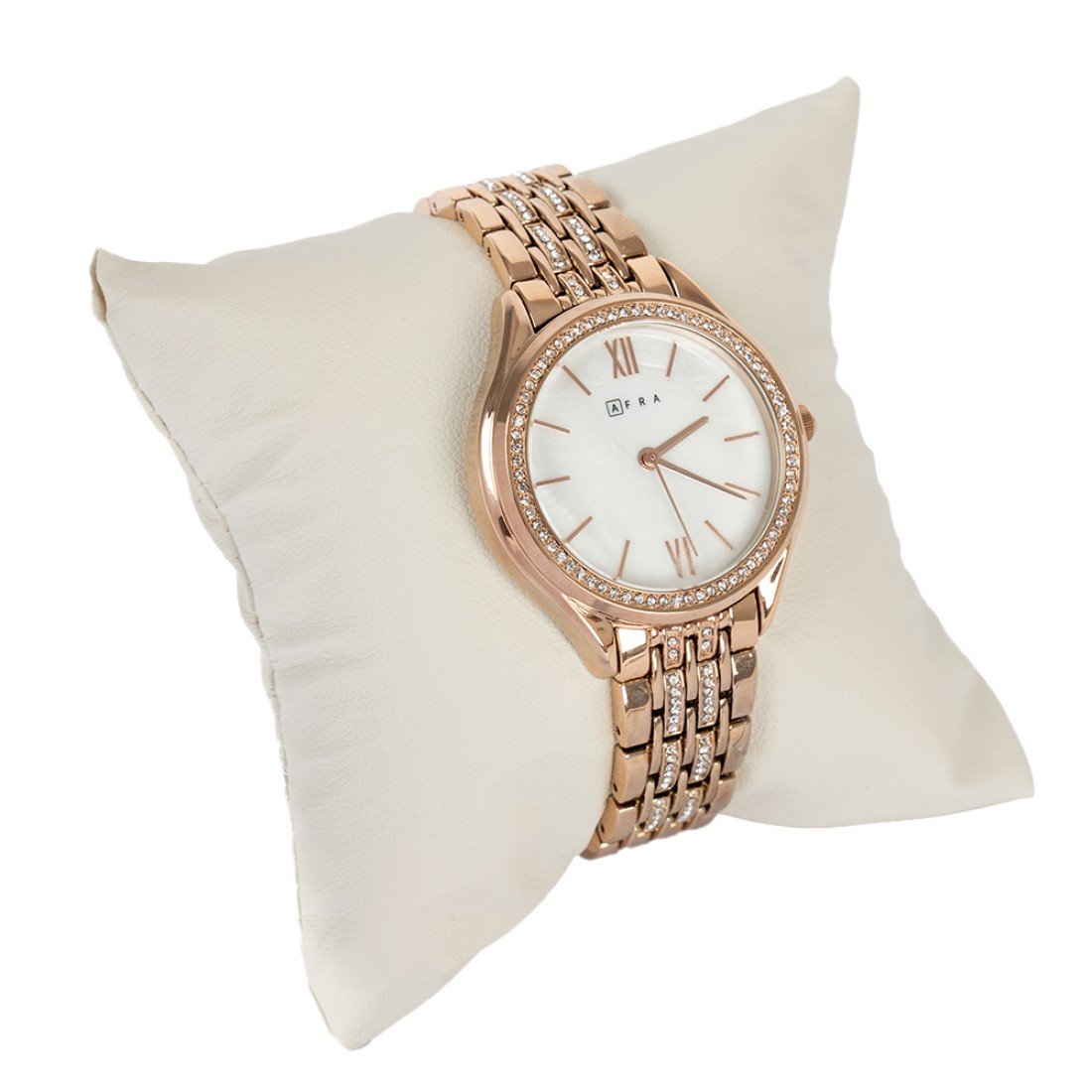 AFRA Edwina Ladies Watch | Rose Gold Case | Silver MOP Dial | Rose Gold Bracelet | AF22003 - Image 5