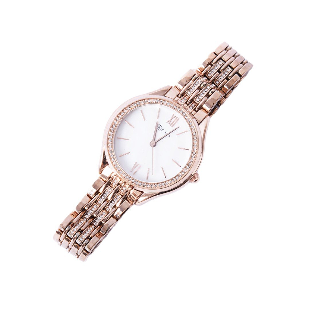 AFRA Edwina Ladies Watch | Rose Gold Case | Silver MOP Dial | Rose Gold Bracelet | AF22003 - Image 3