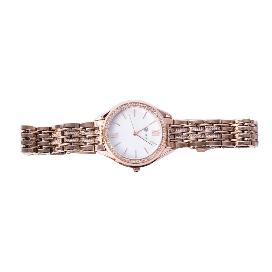 AFRA Edwina Ladies Watch | Rose Gold Case | Silver MOP Dial | Rose Gold Bracelet | AF22003 - Image 2