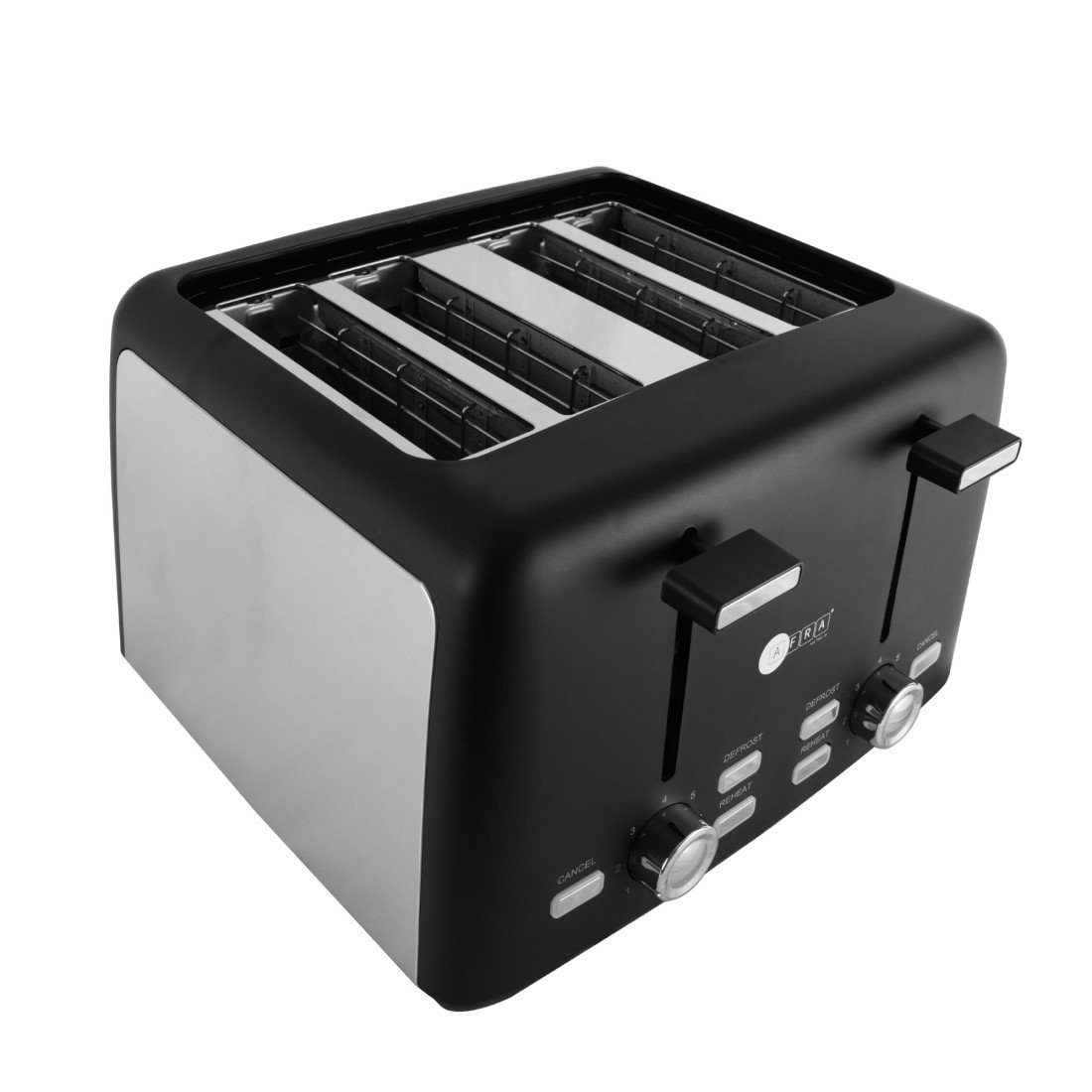 AFRA 4-Slot Electric Toaster 1600W – Browning, Reheat, Defrost, Matte Black – AF-24700TOBL - Image 3