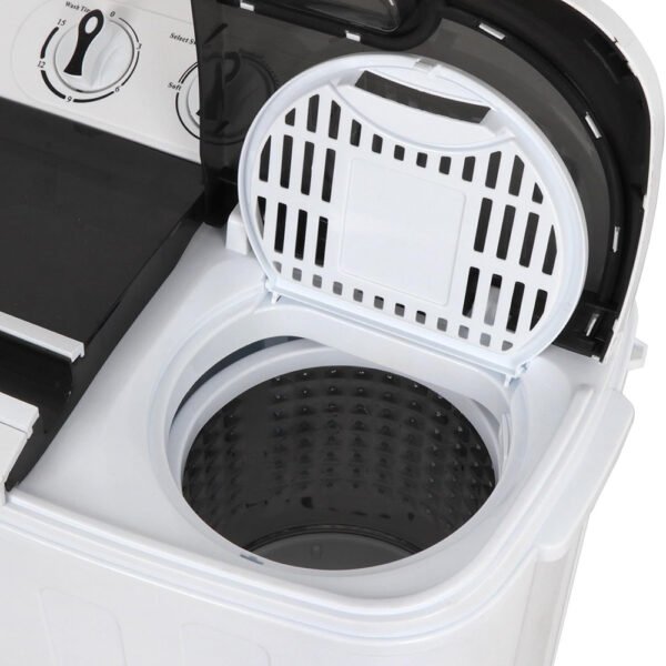 AFRA Baby Washing Machine, 3.6kg Capacity, 220-240V, 50-60Hz, Non-Slip Foot Pad, Elution Separation, Compact Size, Spin and Dry, AF-3624BWTT, 1 Year Warranty. - Image 6