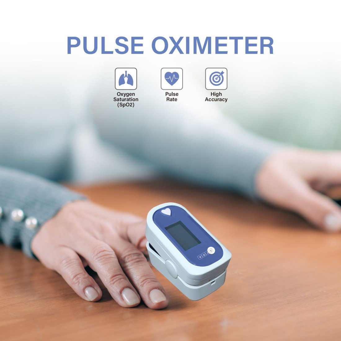 AFRA Pulse Oximeter | White | 4 Color TFT Display | Accurate SpO2 & Pulse | AF-500PO - Image 2
