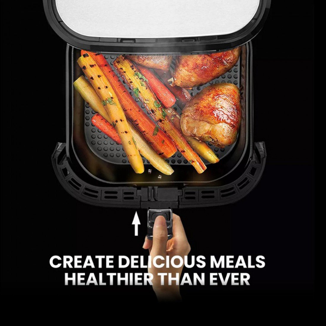 AFRA Air Fryer 1800W – 5.5L Capacity, Adjustable Temp, Cool Touch, AF-5518AFSS - Image 7