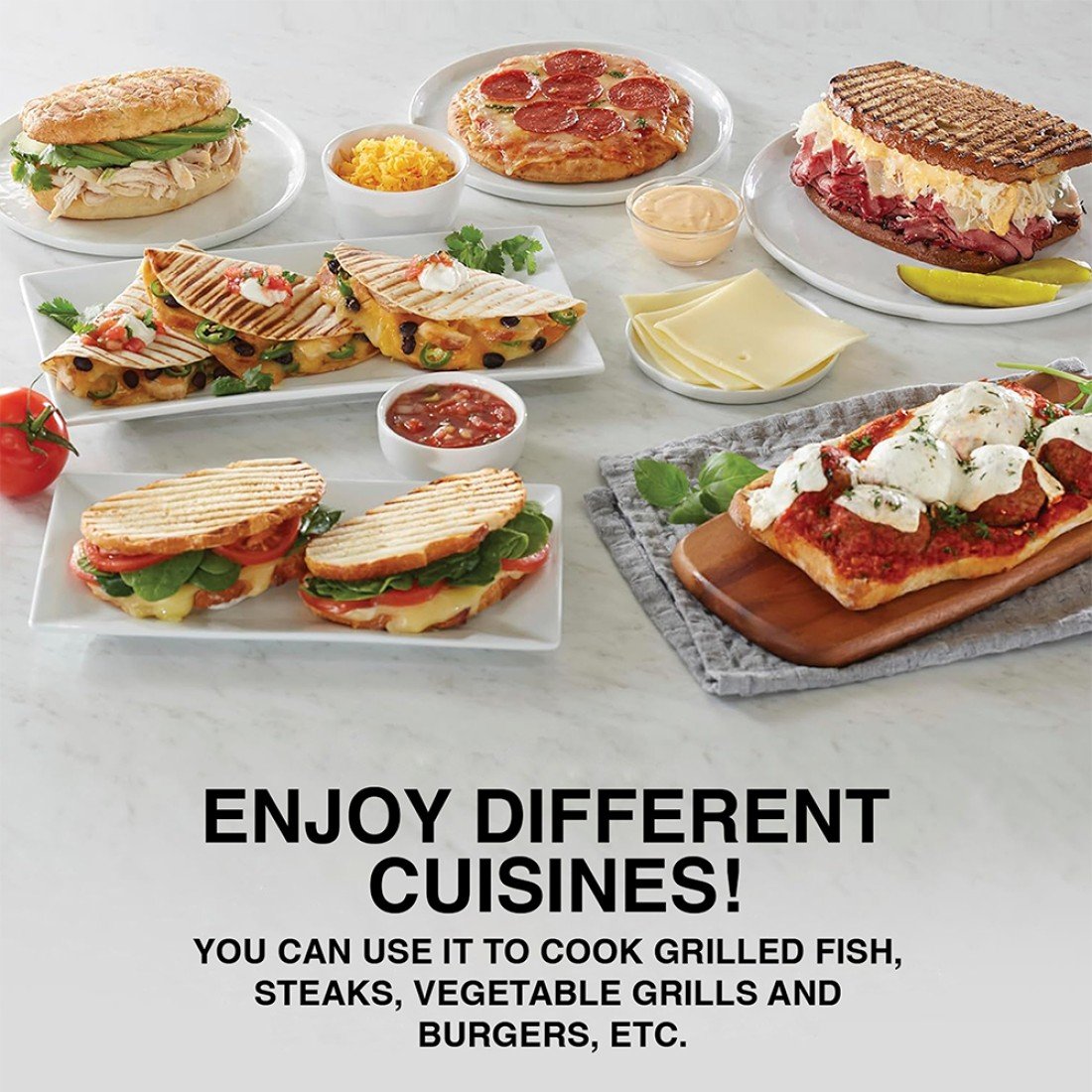 AFRA 750W Panini & Sandwich Maker – Non-Stick Grill Plates, Oil Tray, Stainless – AF-7520PMSS - Image 2