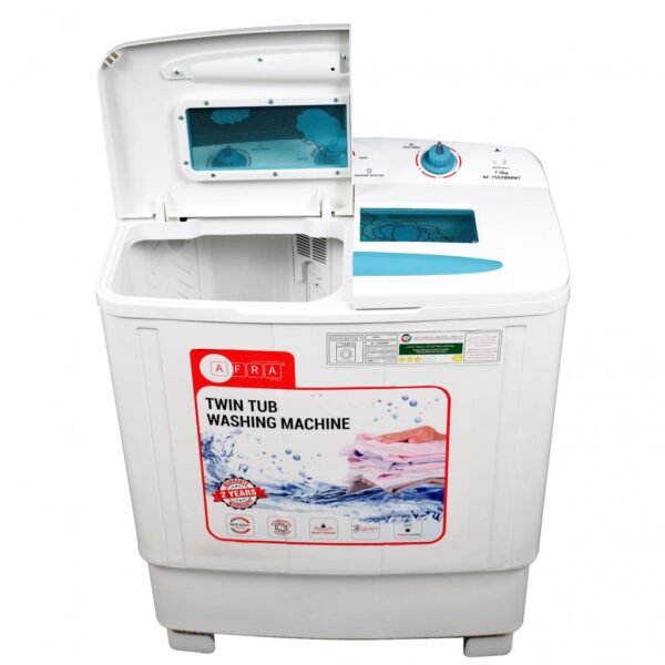 AFRA Washing Machine-Top Load, 110-220V, Twin Tub, Semi-Automatic, Freestanding, Compact Design, Durable Plastic Housing, G-MARK, ESMA, ROHS, and CB Certified, 2 Years Warranty. - Image 3