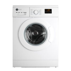 AFRA Washing Machine-Front Load, Model No. AF-8140WMWT, Front Loading, 8KG Capacity, 1200 RPM, 15 Programs, LED Display, Child Lock, Anti Foam, Auto Balance.