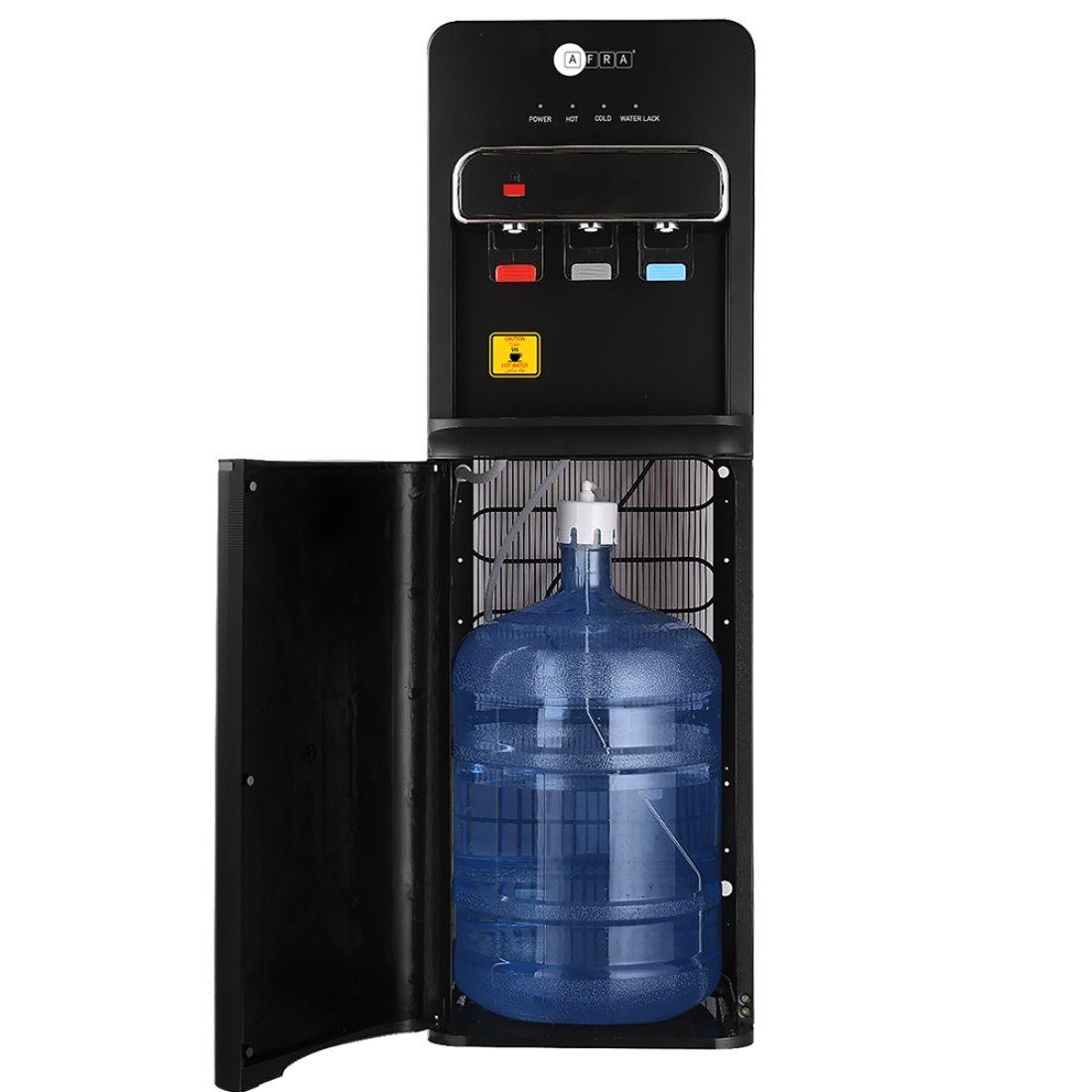 AFRA Bottom Loading Water Dispenser AF-9630WDBK – 550W Hot, 90W Cold, 2L/h Cooling, Dry Protection
