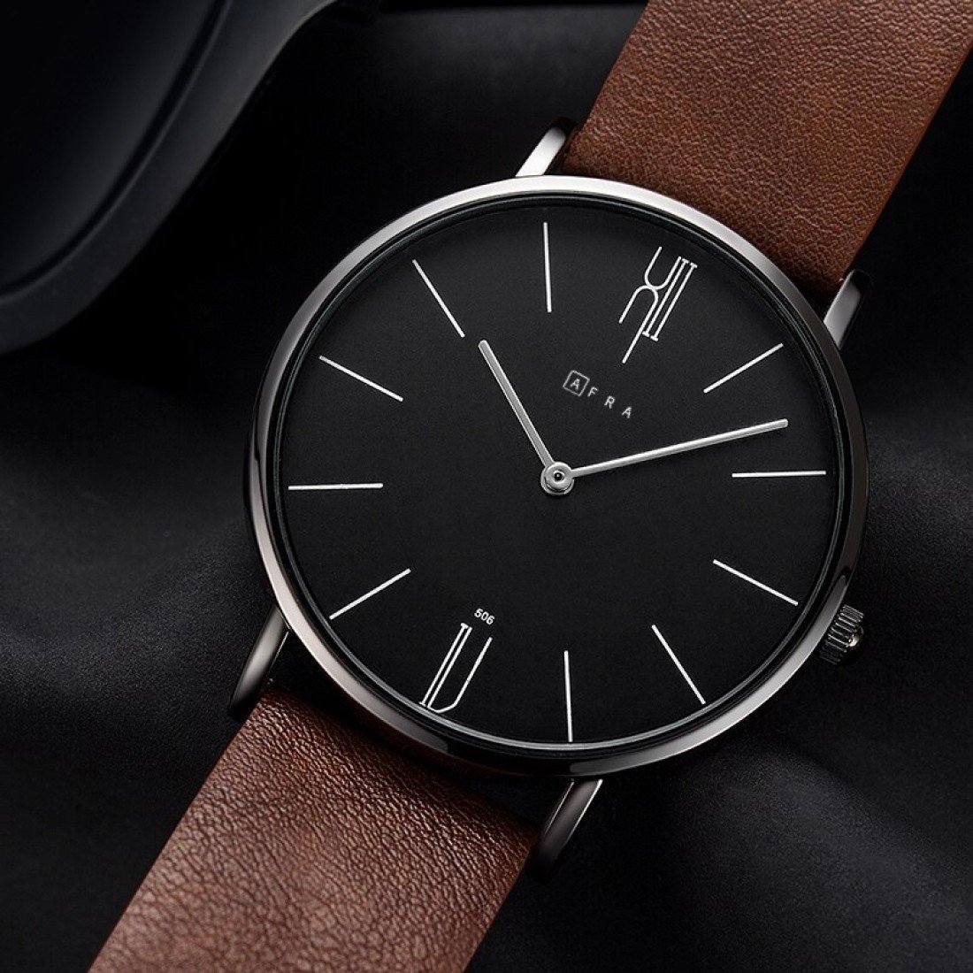 AFRA Urbanite Gents Watch | Leather Strap | Quartz Movement | 30m Water Resistant | AF10403 - Image 3