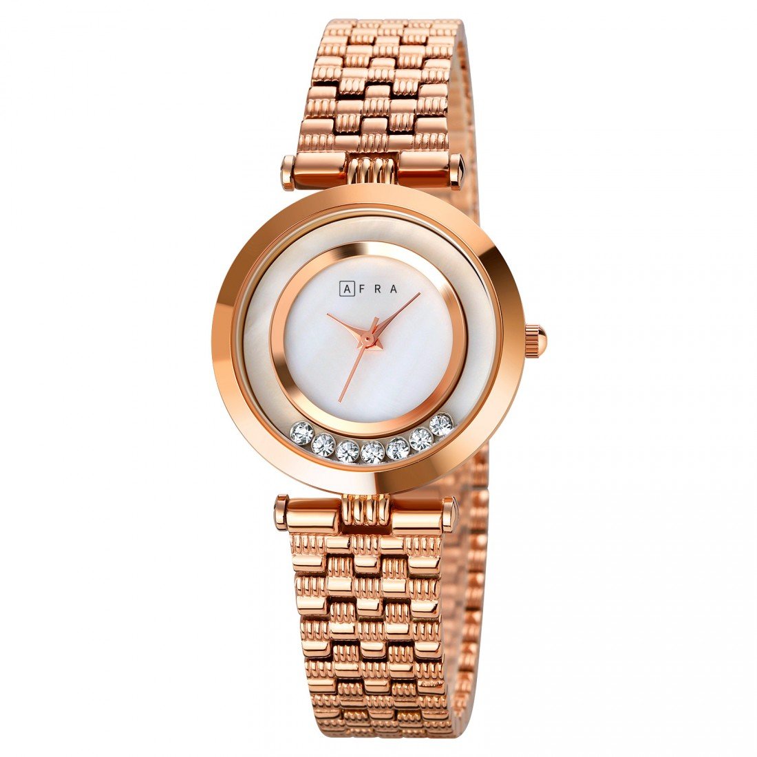 AFRA Ballare Ladies Watch | Rose Gold Case | White Dial | Rose Gold Bracelet | AF20403