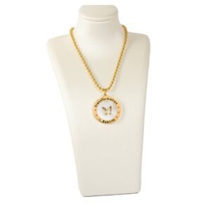 AFRA JEW GLAZE GOLD STAINLESS STEEL NECKLACE