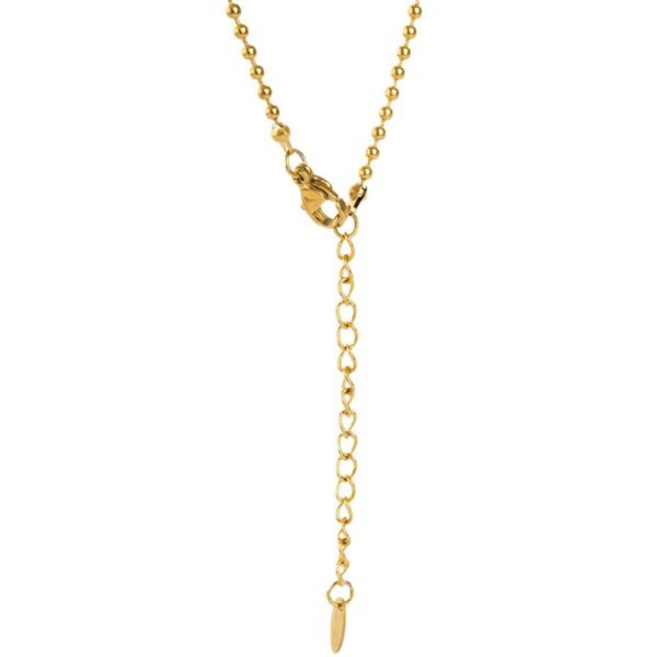 AFRA JEW GLAZE GOLD STAINLESS STEEL NECKLACE - Image 5