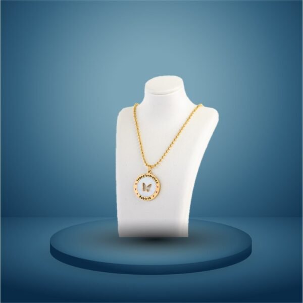 AFRA JEW GLAZE GOLD STAINLESS STEEL NECKLACE - Image 3