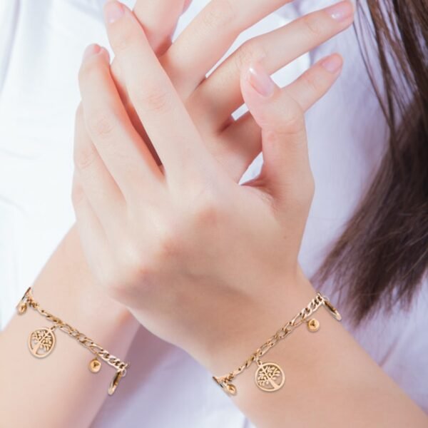 AFRA JEW TREE ROSEGOLD STAINLESS STEEL BRACELET - Image 6