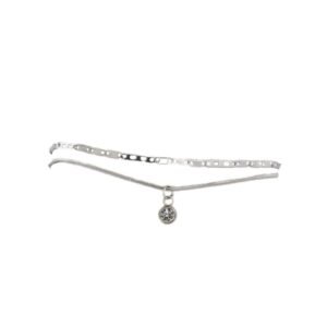AFRA JEW TRINKET SILVER STAINLESS STEEL ANKLET