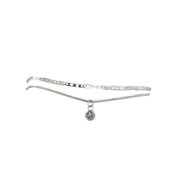 AFRA JEW TRINKET SILVER STAINLESS STEEL ANKLET