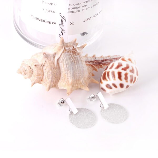 AFRA JEW FROST SILVER STAINLESS STEEL EARRING - Image 2