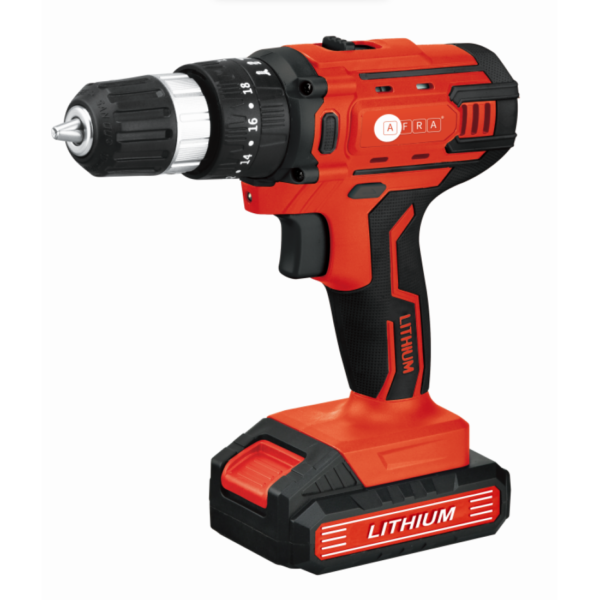 AFRA Cordless Impact Drill 10mm 20V 1.5Ah Li-ion Battery, 30N.M Torque, 0-450/0-1450rpm/min, 22000r/min Impact Rate, Compact Design, LED Indicator, Model AFT-10B-20CDRD, 1-Year Warranty - Image 2