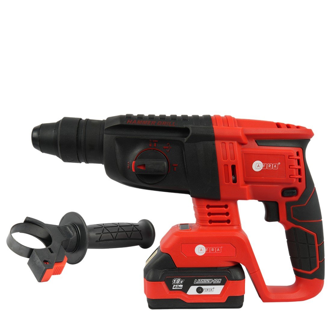AFRA Cordless Rotary Hammer - Model AFT-18RH-26CDRD | 26mm | 18V 4.0Ah Li-ion | Brushless | 5600 BPM - Image 5