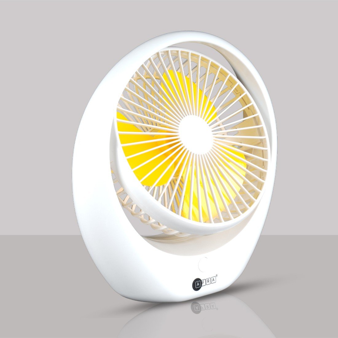 AFRA Portable Rechargeable Compact Fan, 6-Inch, 1800mAh, Low Noise, Adjustable – AF-1010USBF, 2Y Warranty - Image 2