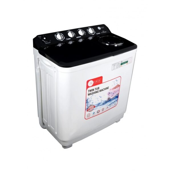 AFRA Washing Machine-Top Load, 450W, Twin Tub, Semi-Automatic, Freestanding, Durable Plastic Housing, G-MARK, ESMA, ROHS, and CB Certified, 2 Years Warranty. - Image 2