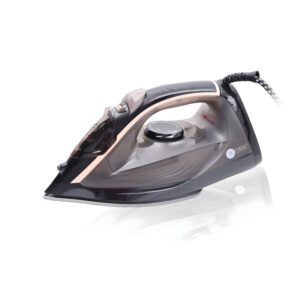 AFRA Steam Iron, 350ml, Black & Gold, Ceramic Coated Soleplate, Vertical Steam, ESMA Approved  AF-2600IRBG, 2 Years Warranty.