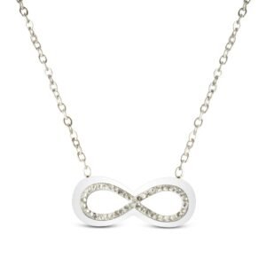 AFRA JEW INFINITE SILVER STAINLESS STEEL NECKALCE