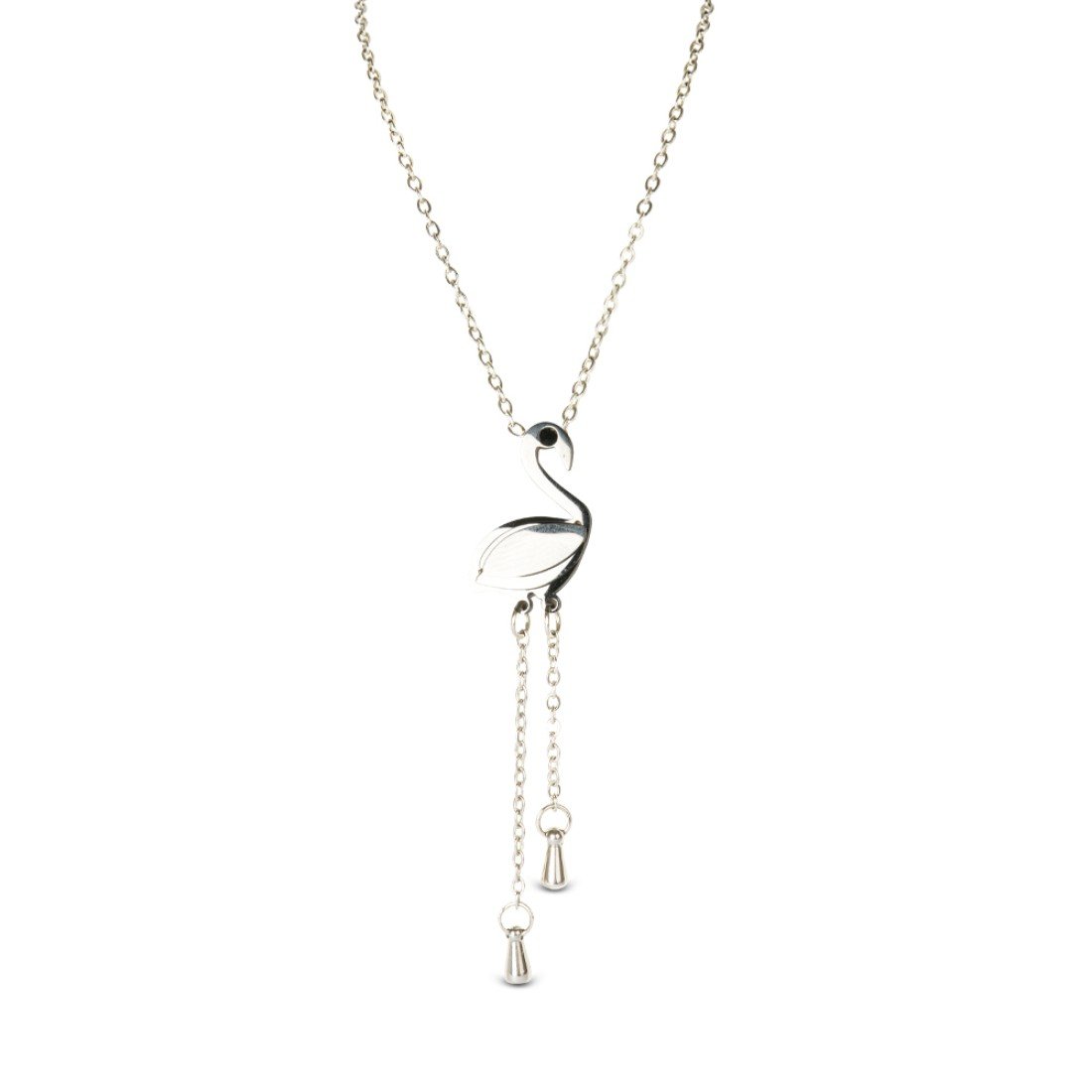 AFRA JEW Avis Necklace | Silver Stainless Steel | Contemporary Bird Charm | AFJ90001N - Image 3