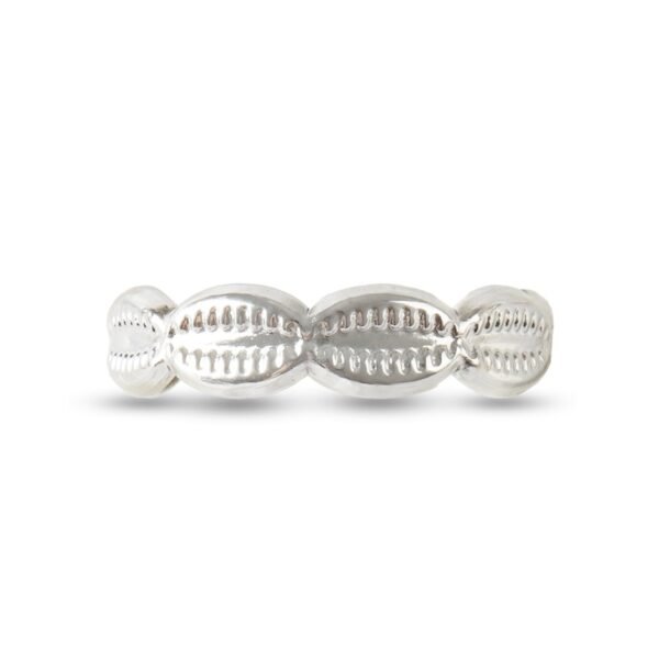 AFRA JEW PALMETTE SILVER STAINLESS STEEL RING