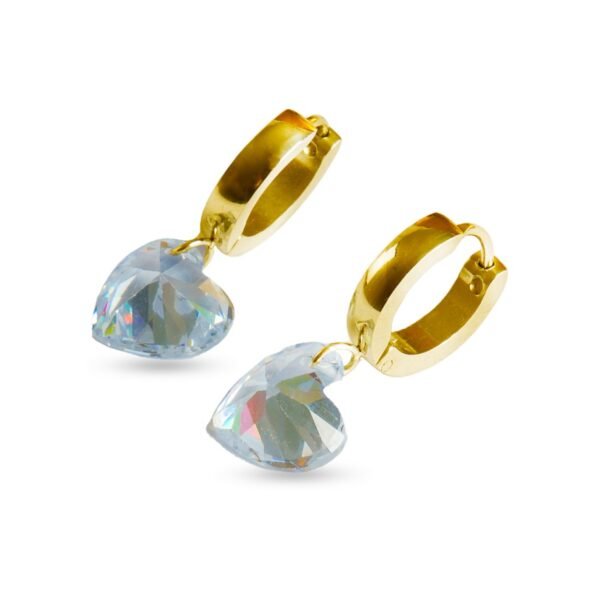 AFRA JEW JEWEL GOLD STAINLESS STEEL EARRING - Image 2