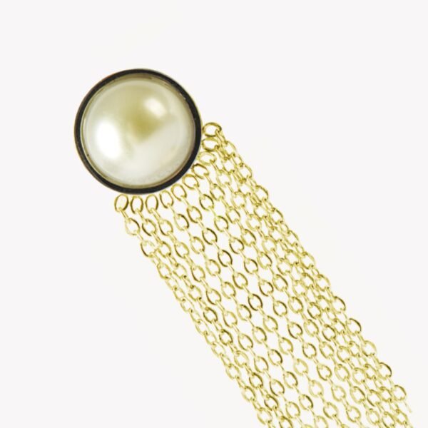 AFRA JEW PEARLET GOLD STAINLESS STEEL EARRING - Image 2
