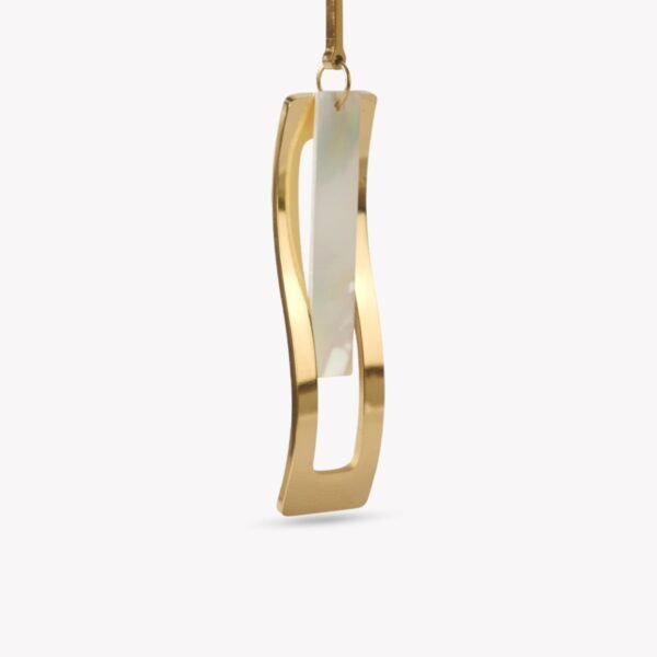 AFRA JEW GLAZE GOLD STAINLESS STEEL EARRING - Image 3