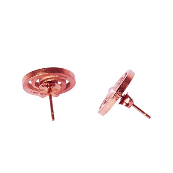 AFRA JEW RADIAL ROSEGOLD STAINLESS STEEL SET -NECKLACE+EARRINGS - Image 3