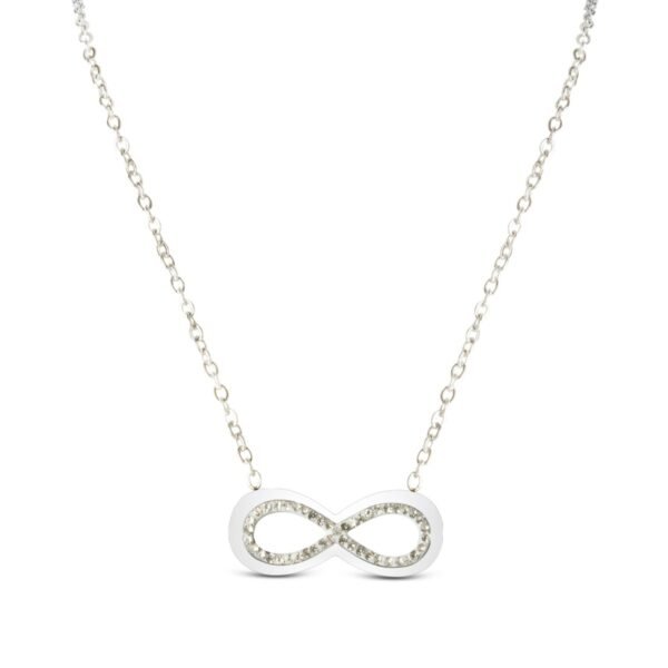AFRA JEW INFINITE SILVER STAINLESS STEEL NECKALCE - Image 3