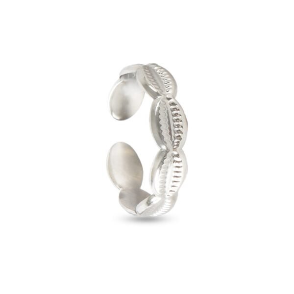 AFRA JEW PALMETTE SILVER STAINLESS STEEL RING - Image 4