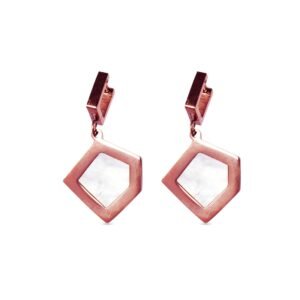 AFRA JEW GLAZE ROSEGOLD STAINLESS STEEL EARRING