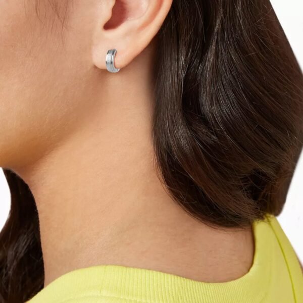 AFRA JEW EDWINA SILVER STAINLESS STEEL EARRING - Image 2