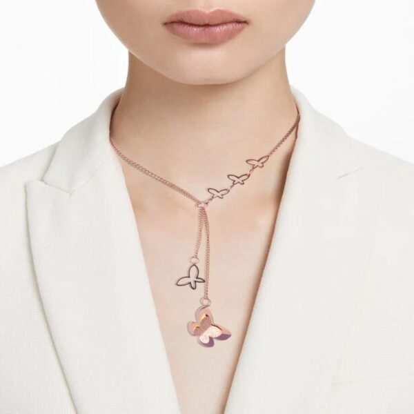 AFRA JEW TITANIA ROSEGOLD STAINLESS STEEL NECKLACE - Image 2