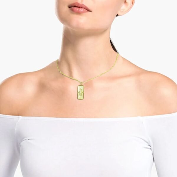 AFRA JEW GLAZE GOLD STAINLESS STEEL NECKLACE - Image 2