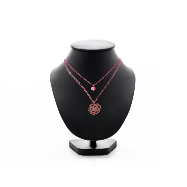 AFRA JEW ROSETTE GOLD STAINLESS STEEL NECKLACE - Image 2